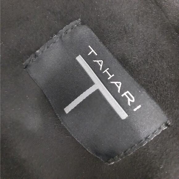 NWOT! TAHARI! RICH BLACK FAUX SUEDE ZIP POCKET, EPAULETTE SHOULDER JACKET! SZ S - Picture 9 of 12